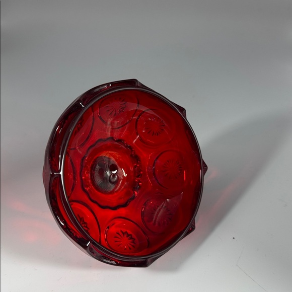 Vintage Ruby Red Moon & Stars Candy Dish (?L.E. Smith) - Picture 3 of 8